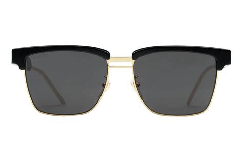 gucci 596071 j0770 1011|Gucci Square Metal And Acetate Sunglasses Black .